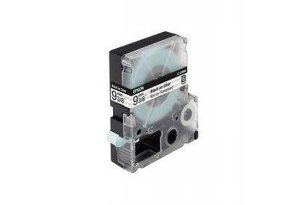 EPSON LC-3TBN9 BLACK/TRANSPARENT 9MM LABEL