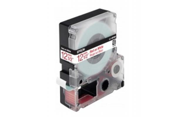 EPSON LC-4WRN9 RED/WHITE 12MM LABEL